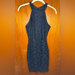 Lulus Love Poem Crochet Floral Lace Mini Cocktail Wedding Guest Mini Dress